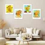 Flower Art Paper Giclee Prints Set of 4 (Vincent Van Gogh Series 2) - Berkin Arts