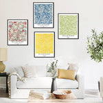 Flower Art Paper Giclee Prints Set of 4 (William Morris Series) - Berkin Arts