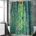 Flower Art Shower Curtain Set (Sunflower by Gustav Klimt) - Berkin Arts
