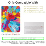 iPad 7/8/9th /iPad Air 3rd Generation Contemporary Flower Case (10.5 Inch) (Colorful Raster) - Berkin Arts