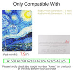 iPad Mini 4th/5th Generation Art Landscape Case (7.9 Inch) (Van Gogh-The Starry Night) - Berkin Arts