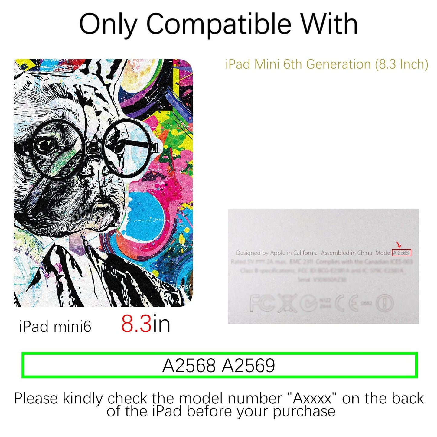 iPad Mini 6th Generation Contemporary Abstract Case (8.3 Inch) (English Bulldog) - Berkin Arts