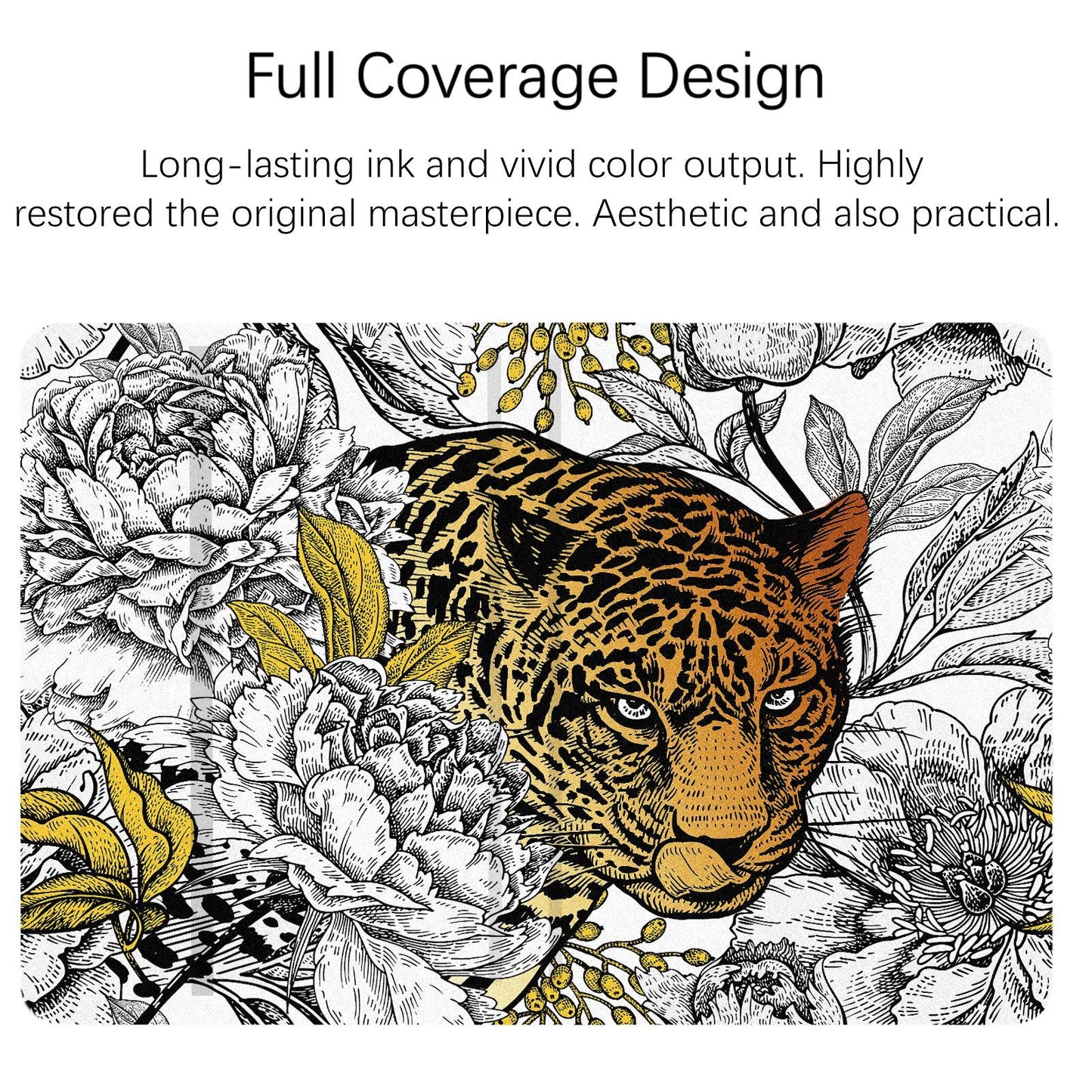 iPad Mini 6th Generation Contemporary Flower Case (8.3 Inch) (Leopard and Peonies) - Berkin Arts