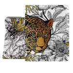 iPad Pro 2nd/3rd/4th Generation Contemporary Flower Case (11 Inch) (Leopard and Peonies) - Berkin Arts