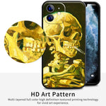 iPhone 11 Cute Silicone Case(Head of a Skeleton with a Burning Cigarette by Vincent Van Gogh) - Berkin Arts