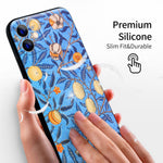 iPhone 11 Cute Silicone Case(Pomegranate by William Morris) - Berkin Arts