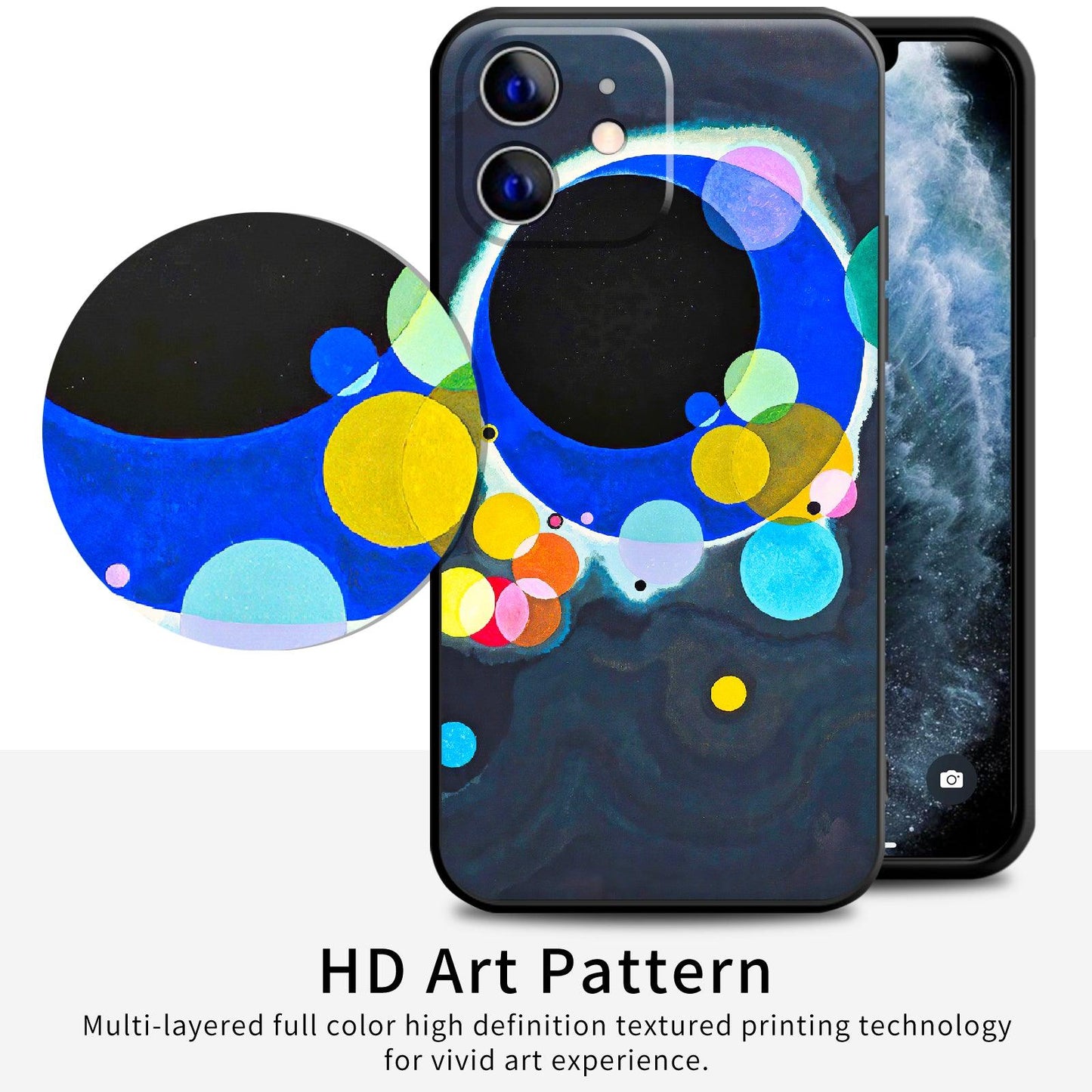 iPhone 11 Cute Silicone Case(Several Circles by Wassily Kandinsky) - Berkin Arts