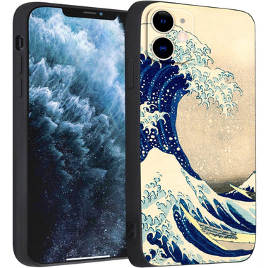 iPhone 11 Cute Silicone Case(Under The Wave Off Kanagawa The Great Wave by Katsushika Hokusai) - Berkin Arts