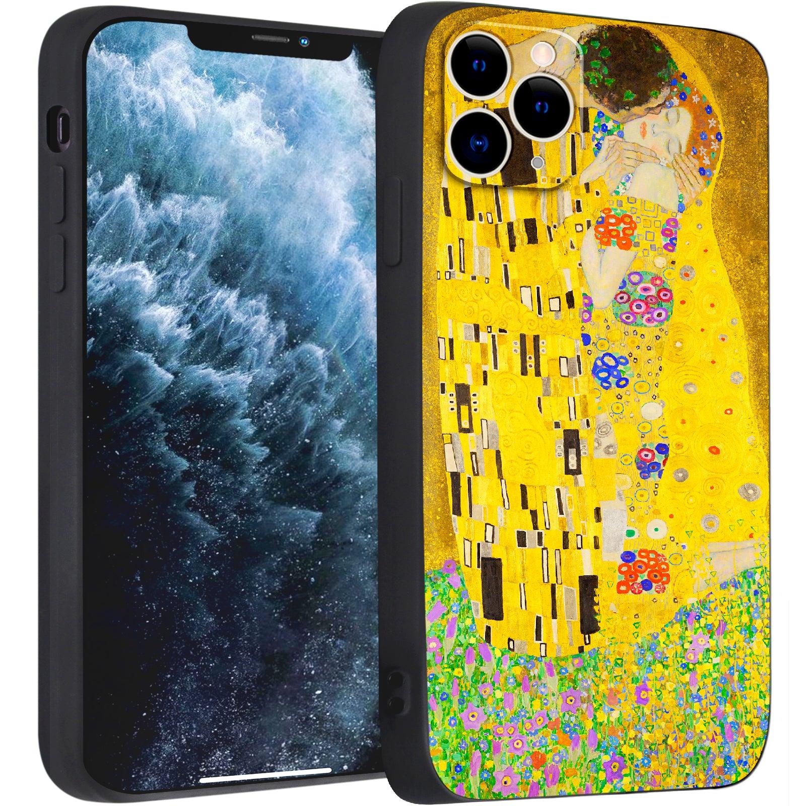Funda de silicona para iPhone 14 Plus (Beso de Gustav Klimt) – Berkin Arts