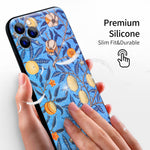 iPhone 11 Pro Cute Silicone Case(Pomegranate by William Morris) - Berkin Arts