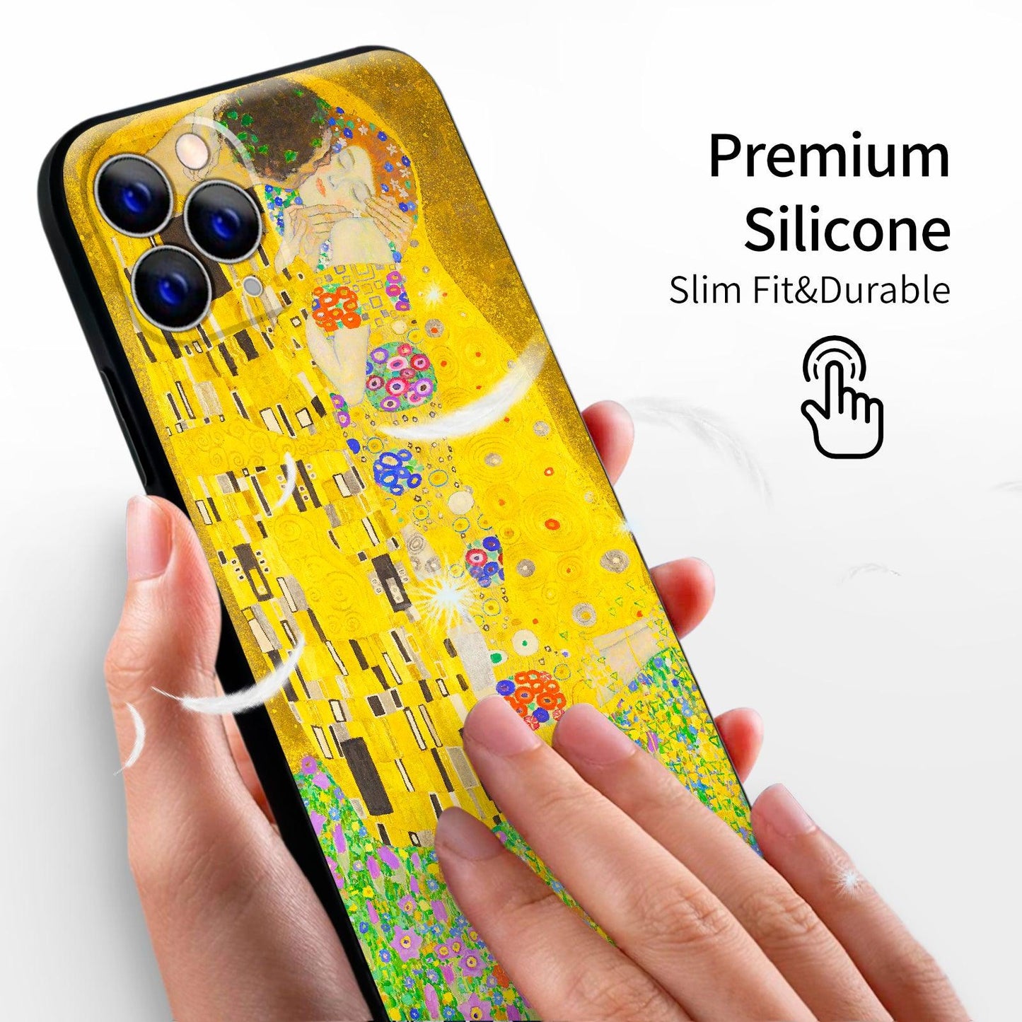 iPhone 11 Pro Max Silicone Case(Kiss by Gustav Klimt) - Berkin Arts