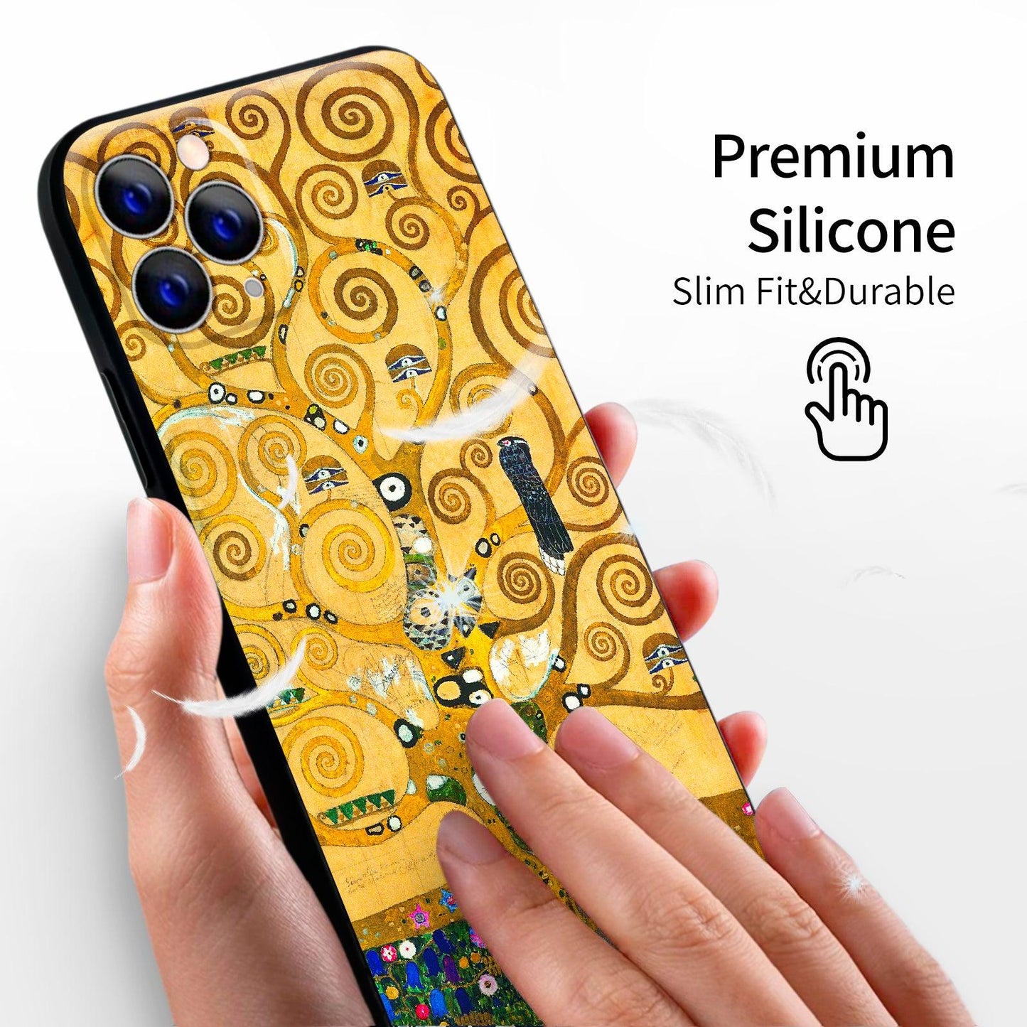 iPhone 11 Pro Max Silicone Case(Tree of Life by Gustav Klimt) - Berkin Arts