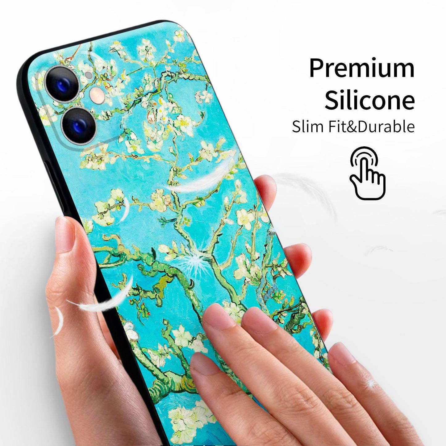 iPhone 12 Mini Silicone Case(Almond blossom by Vincent van Gogh) - Berkin Arts