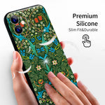 iPhone 12 Mini Silicone Case(Blackthorn by William Morris) - Berkin Arts