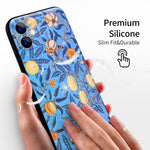 iPhone 12 Mini Silicone Case(Pomegranate by William Morris) - Berkin Arts