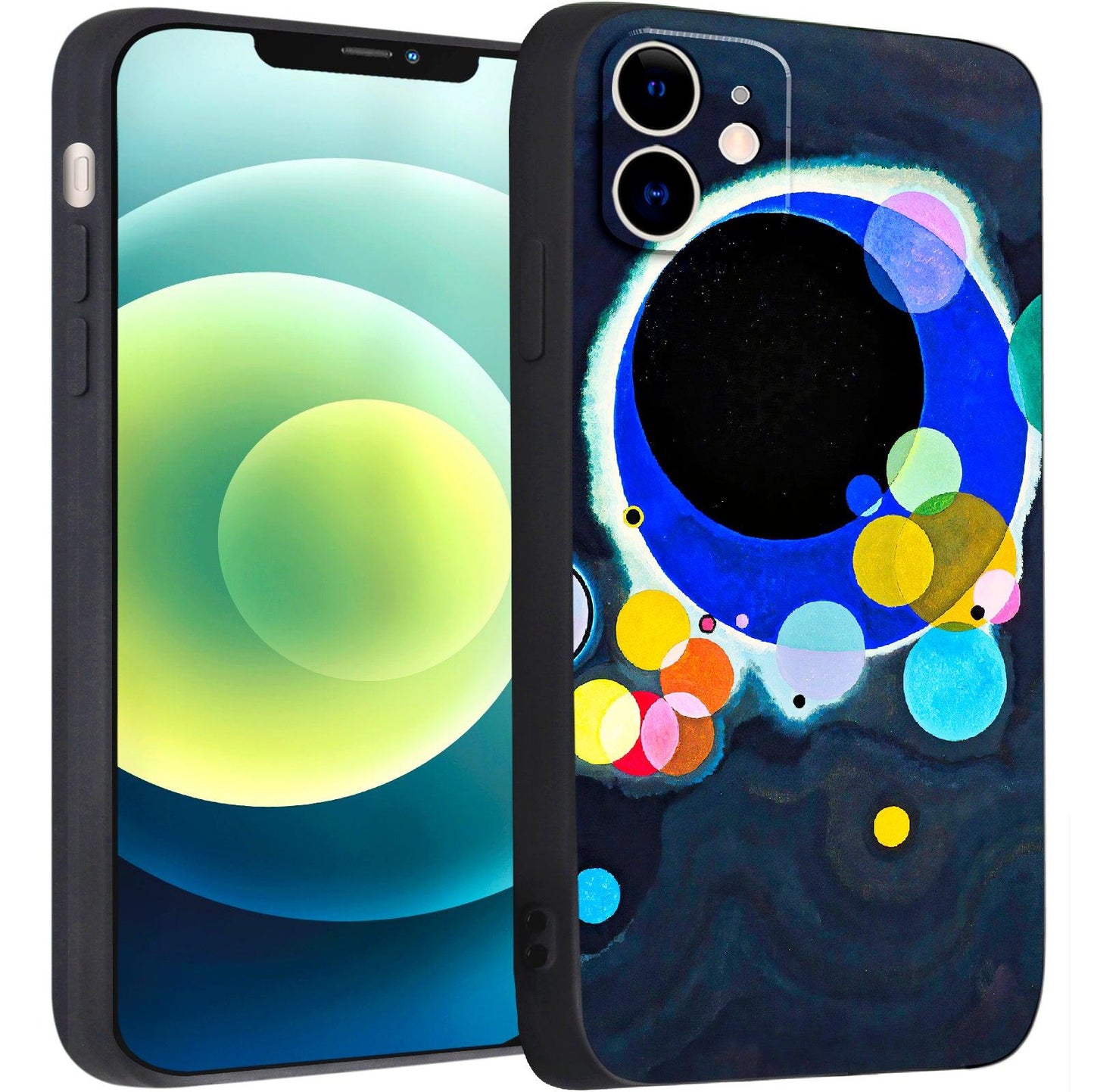 iPhone 12 Mini Silicone Case(Several Circles by Wassily Kandinsky) - Berkin Arts