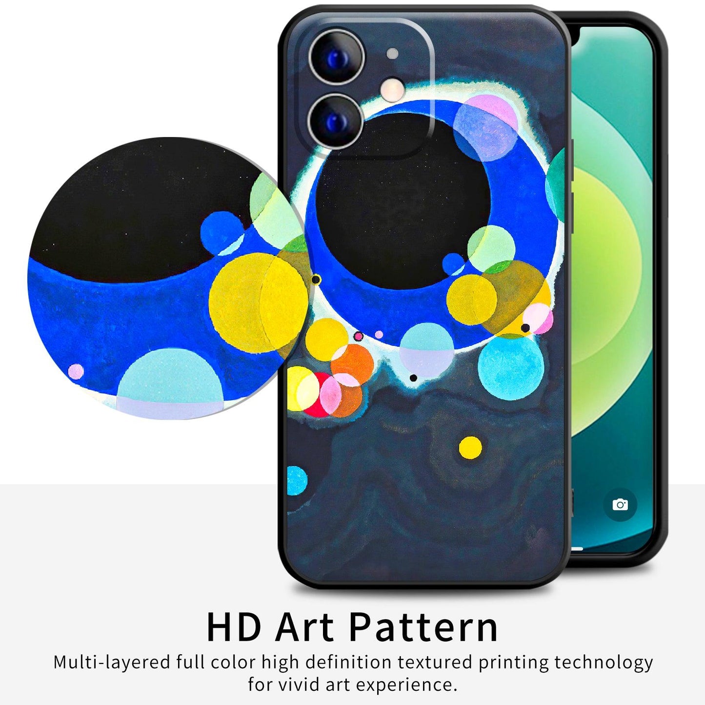 iPhone 12 Mini Silicone Case(Several Circles by Wassily Kandinsky) - Berkin Arts