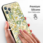 iPhone 12 Pro Max Silicone Case(Clematis by Alphonse Mucha) - Berkin Arts