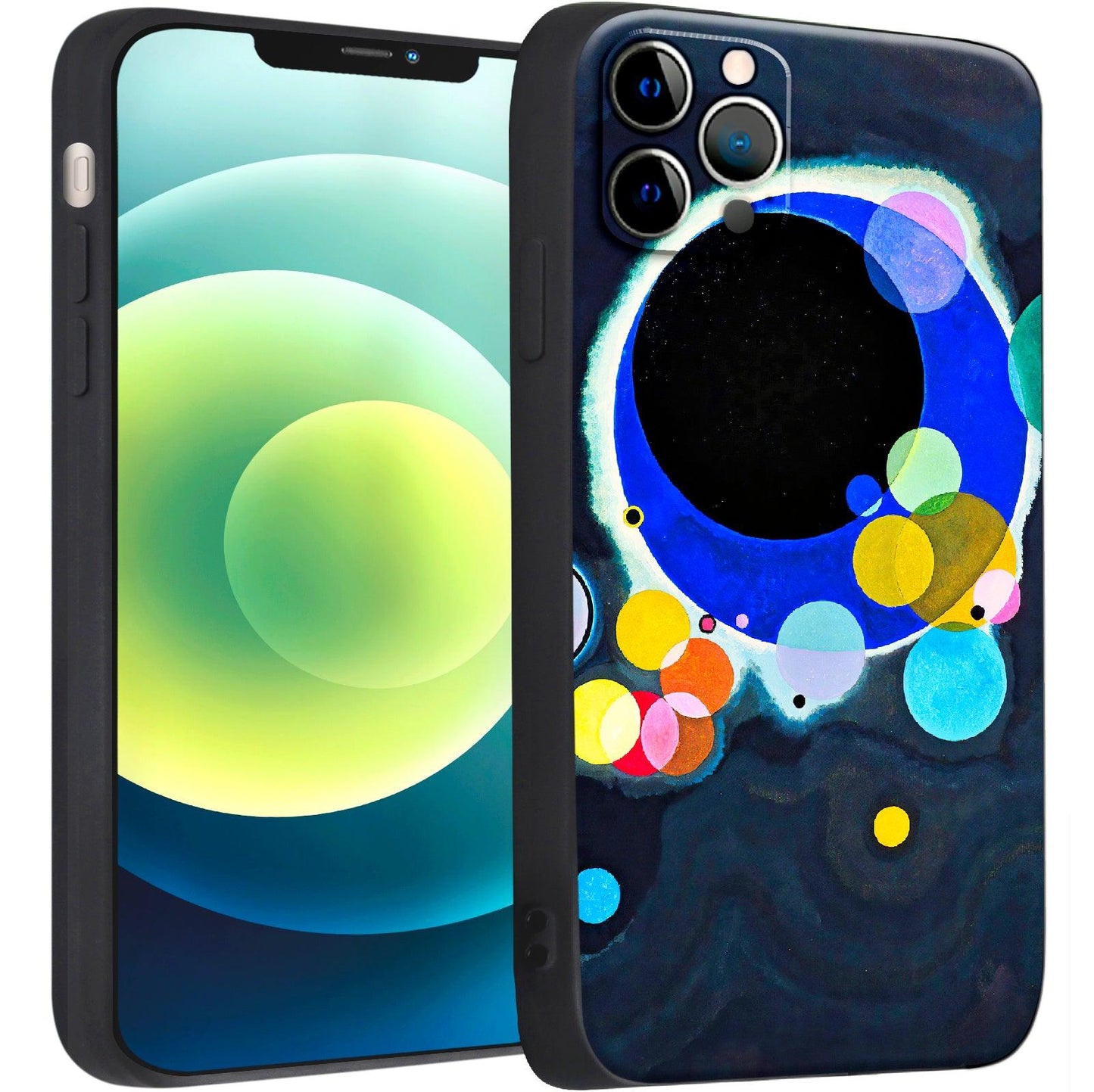 iPhone 12 Pro Max Silicone Case(Several Circles by Wassily Kandinsky) - Berkin Arts