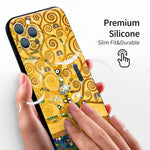 iPhone 12 Pro Max Silicone Case(Tree of Life by Gustav Klimt) - Berkin Arts