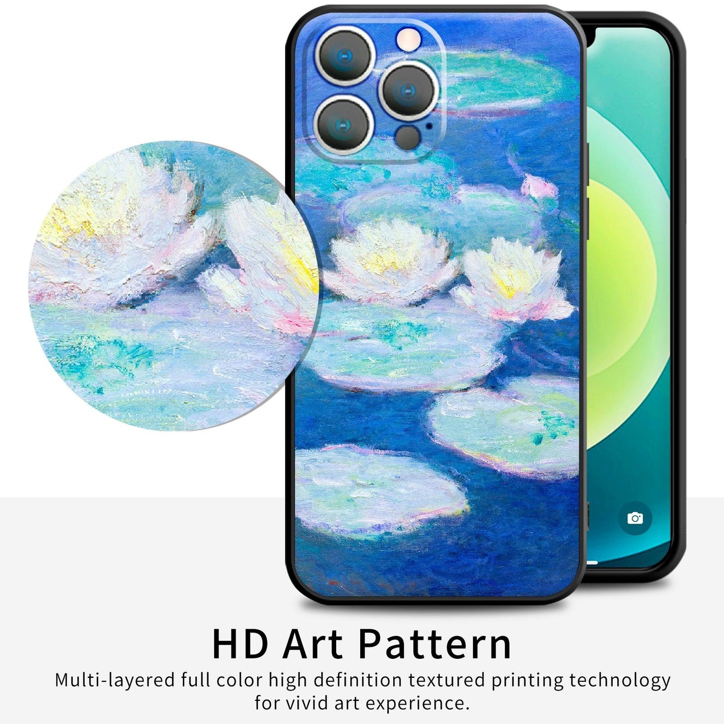 iPhone 12 Pro Max Silicone Case(Water Lilies by Claude Monet) - Berkin Arts