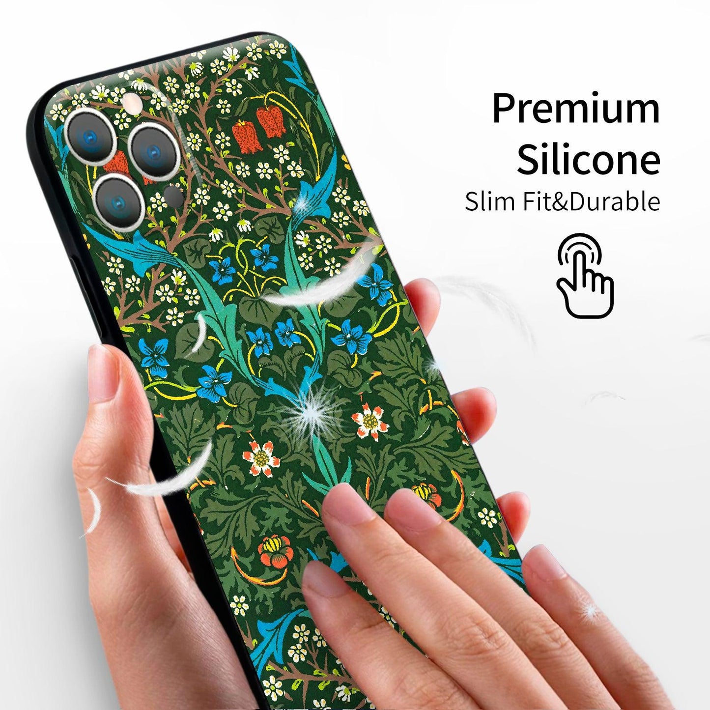 iPhone 12 Pro Silicone Case(Blackthorn by William Morris) - Berkin Arts