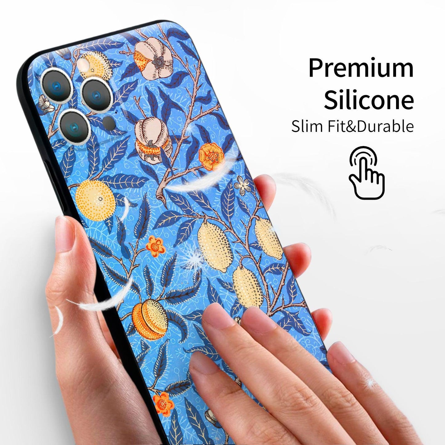 iPhone 12 Pro Silicone Case(Pomegranate by William Morris) - Berkin Arts