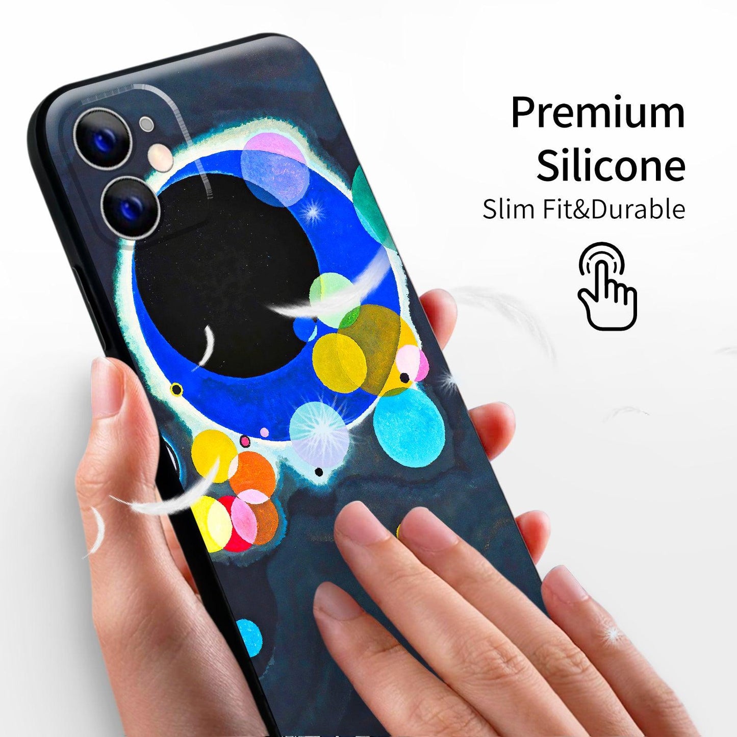 iPhone 12 Silicone Case(Several Circles by Wassily Kandinsky) - Berkin Arts