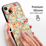 iPhone 13 Mini Silicone Case(Acanthus by William Morris) - Berkin Arts