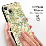 iPhone 13 Mini Silicone Case(Clematis by Alphonse Mucha) - Berkin Arts