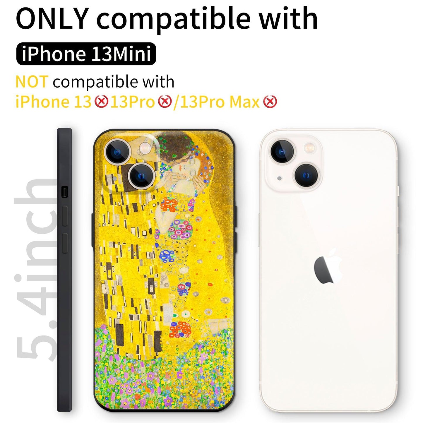 iPhone 13 Mini Silicone Case(Kiss by Gustav Klimt) - Berkin Arts