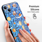 iPhone 13 Mini Silicone Case(Pomegranate by William Morris) - Berkin Arts
