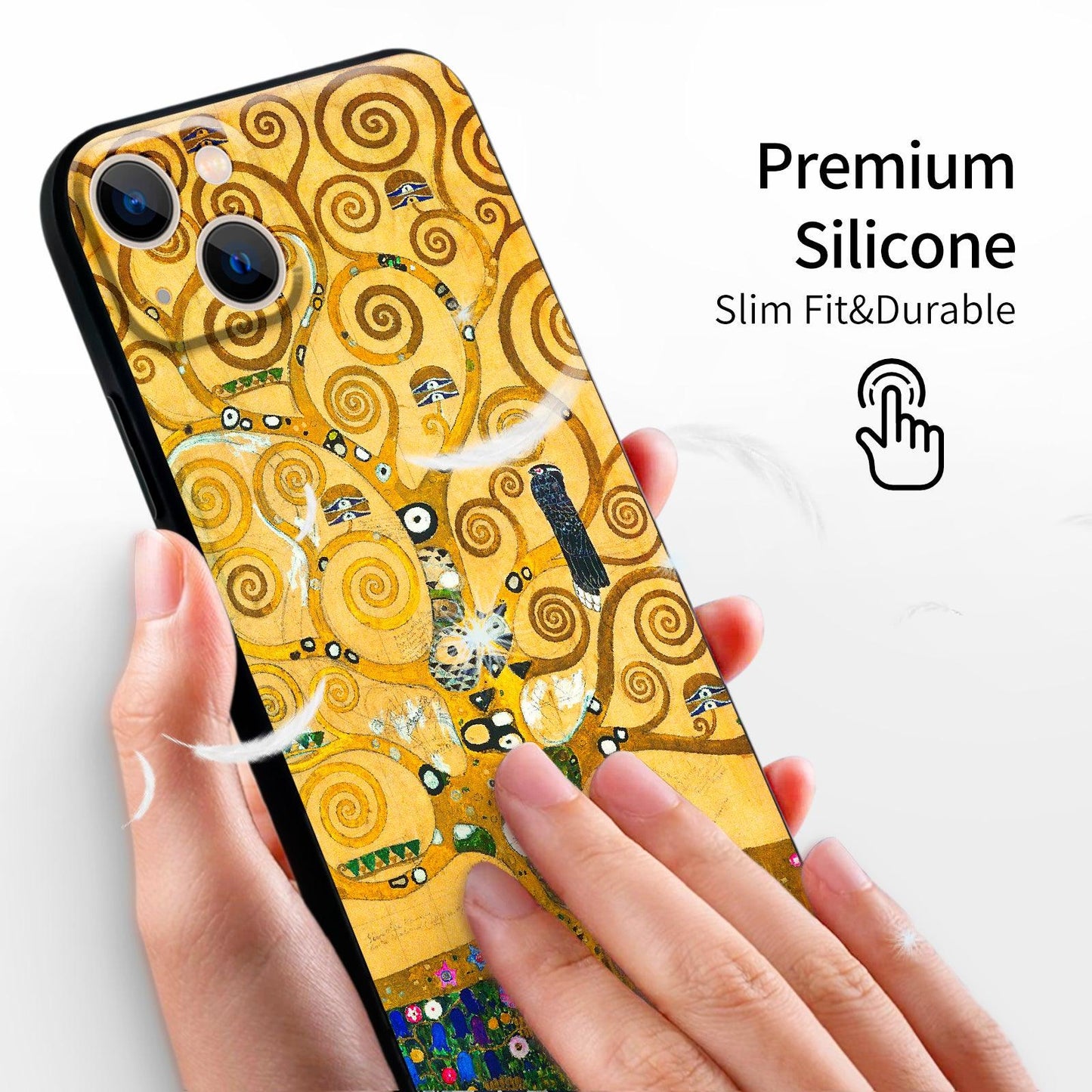 iPhone 13 Mini Silicone Case(Tree of Life by Gustav Klimt) - Berkin Arts