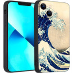 iPhone 13 Mini Silicone Case(Under The Wave Off Kanagawa The Great Wave by Katsushika Hokusai) - Berkin Arts