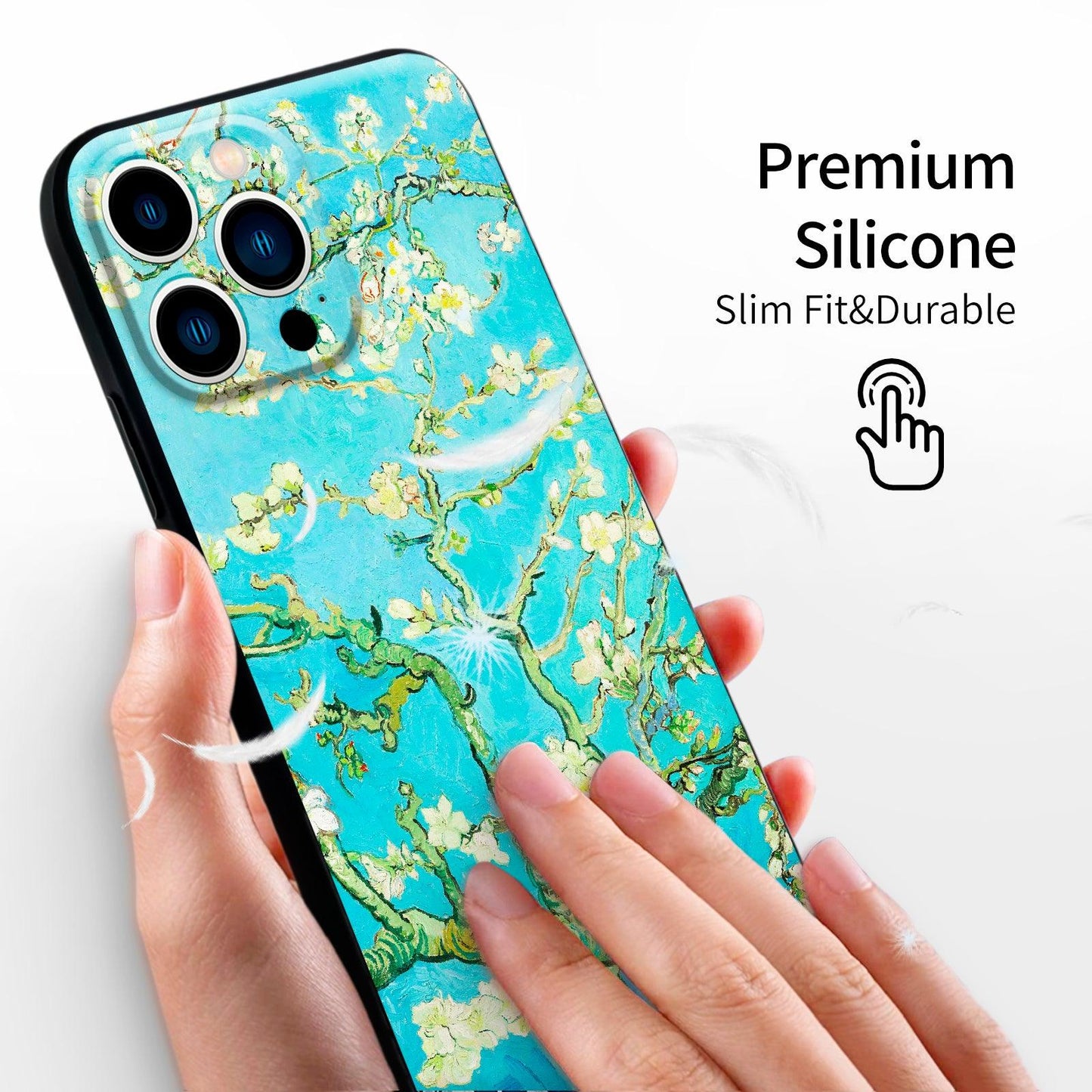 iPhone 13 Pro Max Silicone Case(Almond blossom by Vincent van Gogh) - Berkin Arts