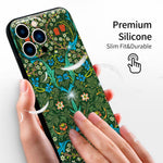 iPhone 13 Pro Max Silicone Case(Blackthorn by William Morris) - Berkin Arts