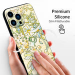 iPhone 13 Pro Silicone Case(Clematis by Alphonse Mucha) - Berkin Arts