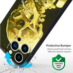 iPhone 13 Pro Silicone Case(Head of a Skeleton with a Burning Cigarette by Vincent Van Gogh) - Berkin Arts