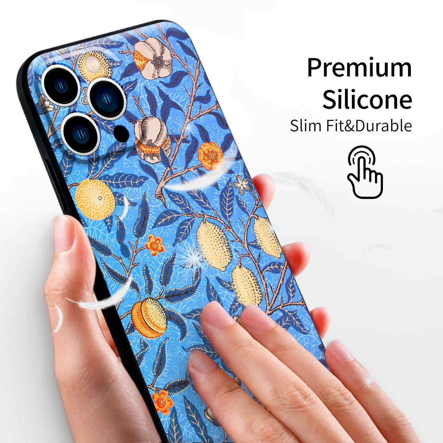 iPhone 13 Pro Silicone Case(Pomegranate by William Morris) - Berkin Arts