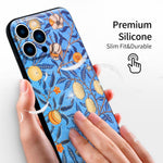 iPhone 13 Pro Silicone Case(Pomegranate by William Morris) - Berkin Arts