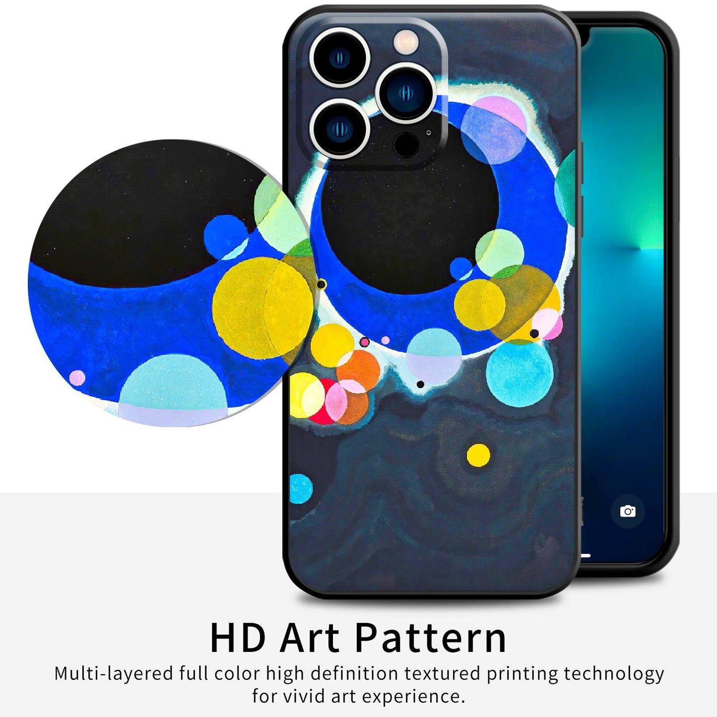 iPhone 13 Pro Silicone Case(Several Circles by Wassily Kandinsky) - Berkin Arts