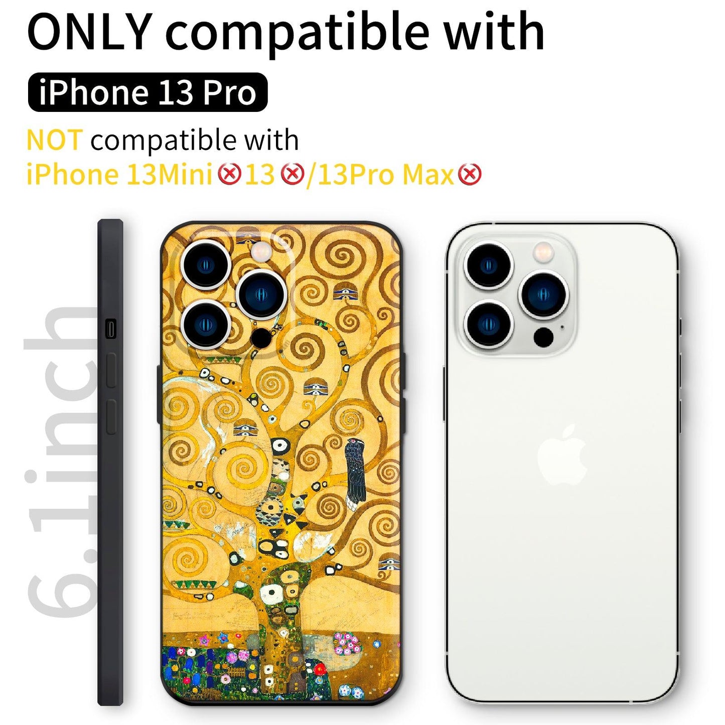 iPhone 13 Pro Silicone Case(Tree of Life by Gustav Klimt) - Berkin Arts