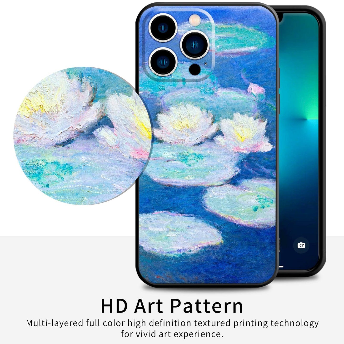 iPhone 13 Pro Silicone Case(Water Lilies by Claude Monet) - Berkin Arts
