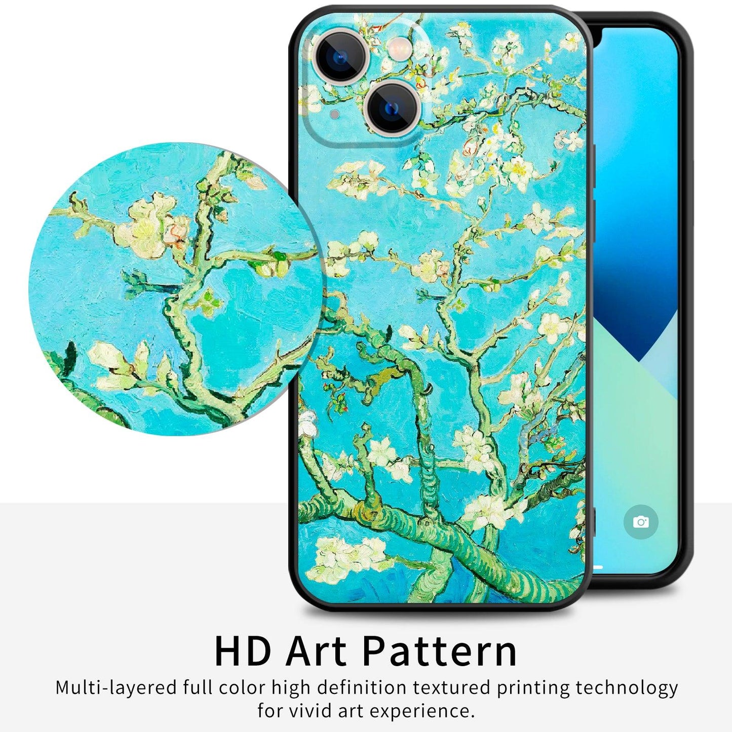 iPhone 13 Silicone Case (Almond blossom by Vincent van Gogh) - Berkin Arts