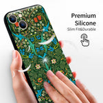 iPhone 13 Silicone Case (Blackthorn by William Morris) - Berkin Arts