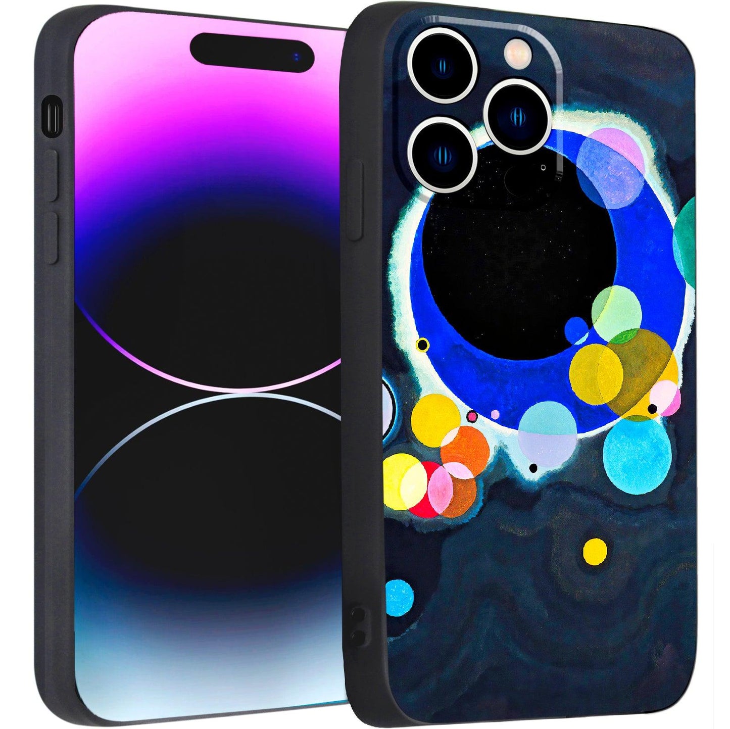 iPhone 14 Pro Max Silicone Case(Several Circles by Wassily Kandinsky) - Berkin Arts