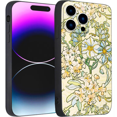 iPhone 14 Pro Silicone Case(Clematis by Alphonse Mucha) - Berkin Arts
