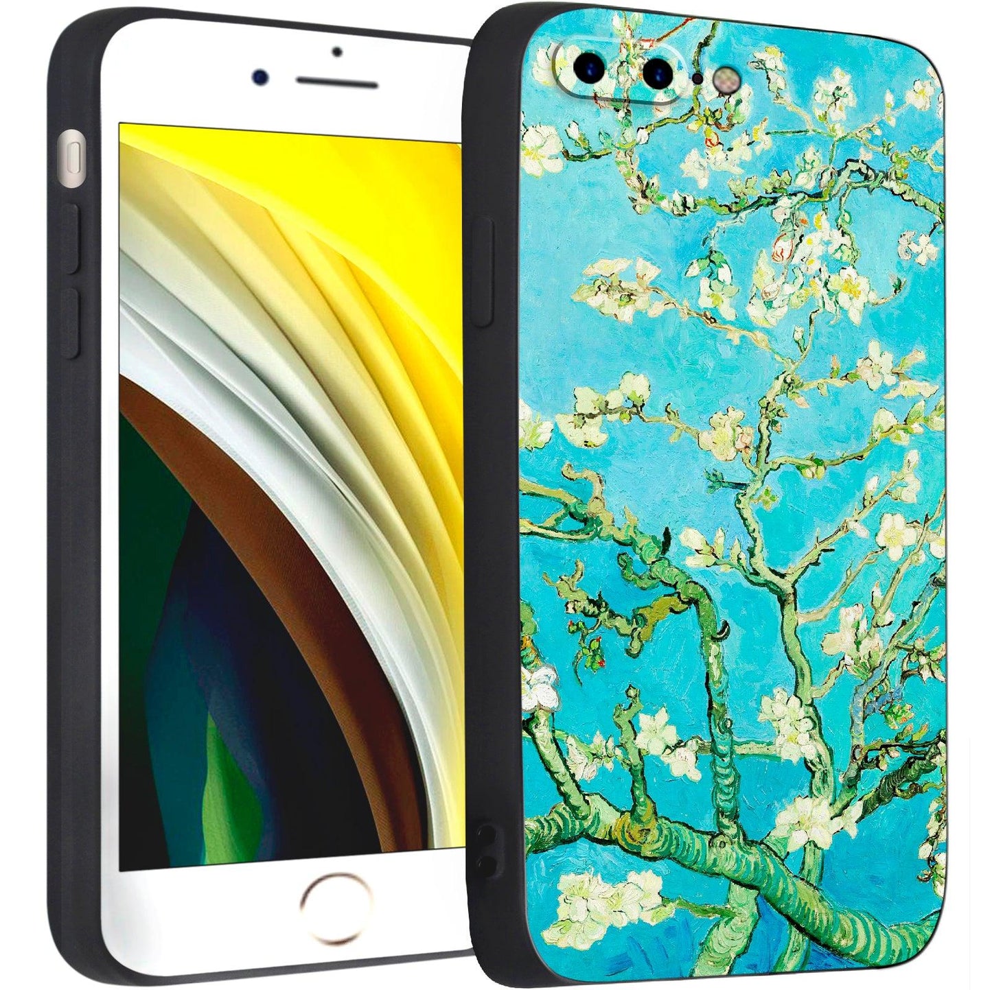 iPhone 7 Plus Case/iPhone 8 Plus Silicone Case(Almond blossom by Vincent van Gogh) - Berkin Arts