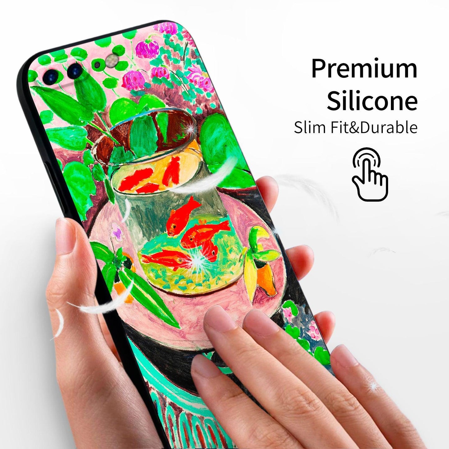 iPhone 7 Plus Case/iPhone 8 Plus Silicone Case(Goldfish by Henri Matisse) - Berkin Arts