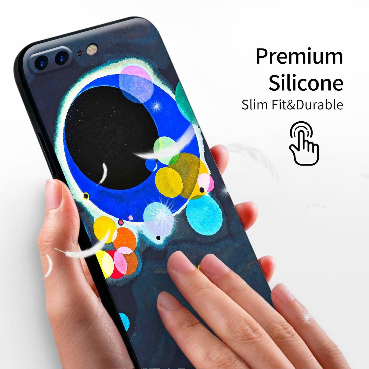 iPhone 7 Plus Case/iPhone 8 Plus Silicone Case(Several Circles by Wassily Kandinsky) - Berkin Arts